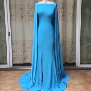 Blue Size 4 Long Gown